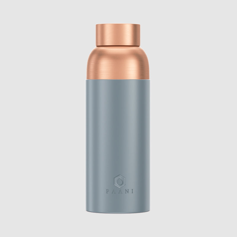 Paani Pure Copper Water Bottle 700ML Grey