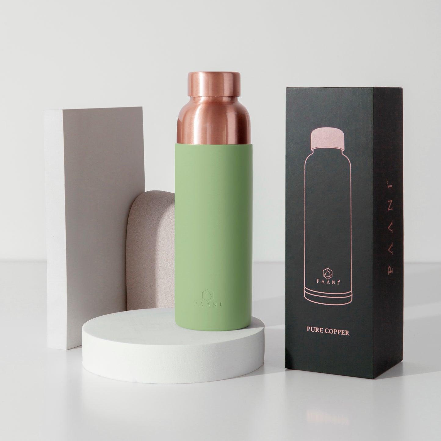 Paani Pure Copper Water Bottle 900ML Green No
