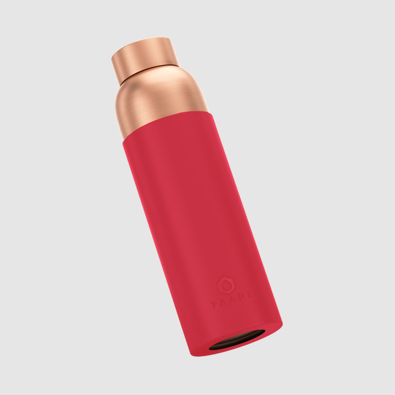 Paani Pure Copper Water Bottle 900ML Red No