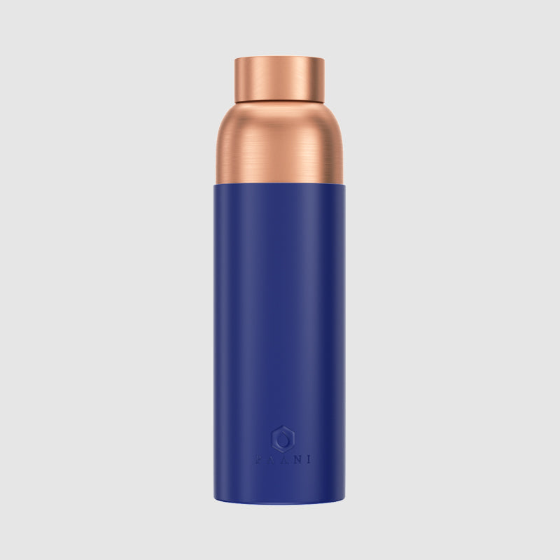 Paani Pure Copper Water Bottle 900ML Blue