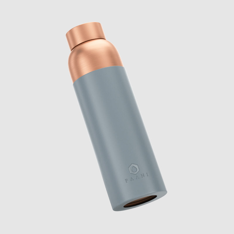 Paani Pure Copper Water Bottle 900ML Grey
