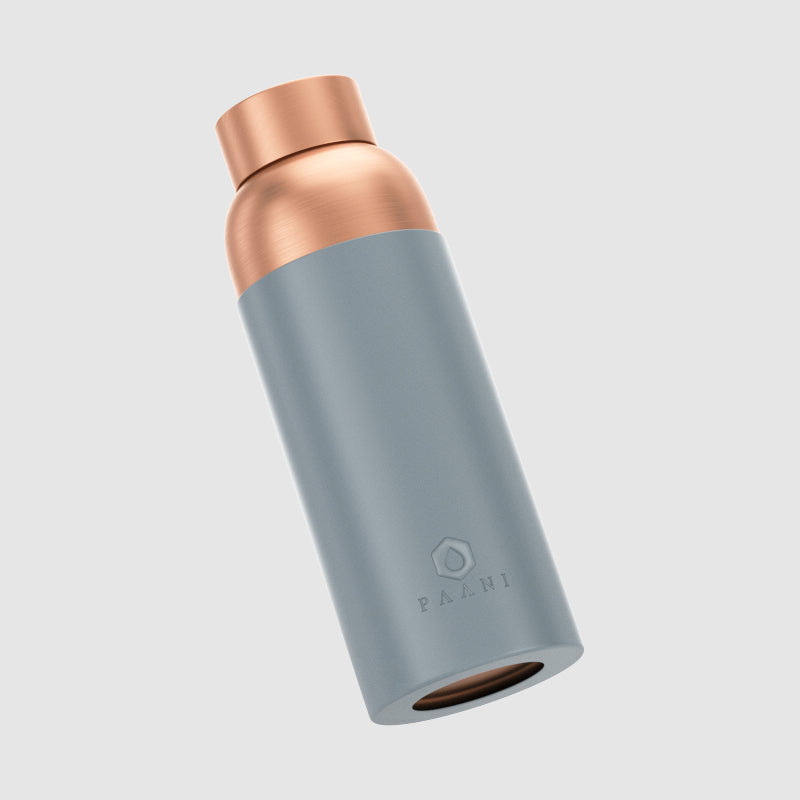 Paani Pure Copper Water Bottle 700ML Grey