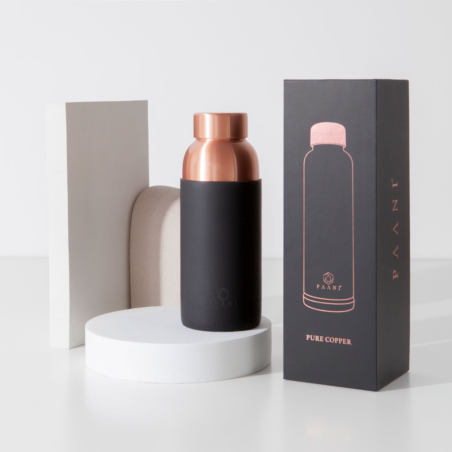 Paani Pure Copper Water Bottle 700ML Black