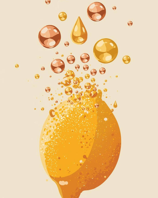 lemon in copper water bottle 