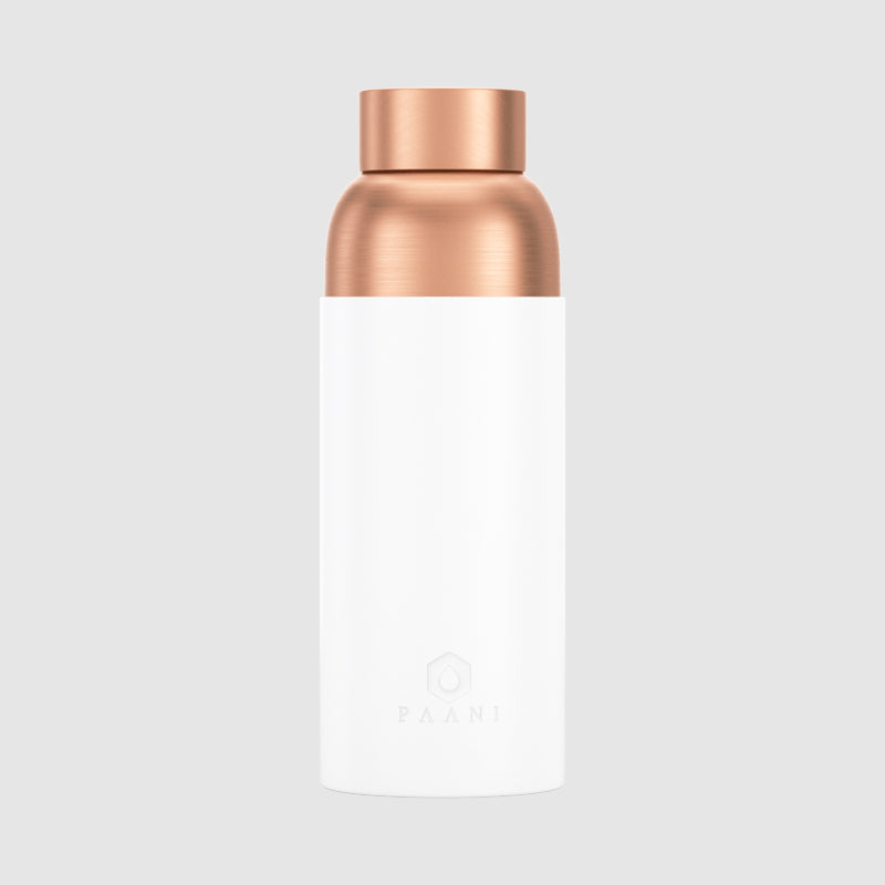 Paani Pure Copper Water Bottle 700ML White
