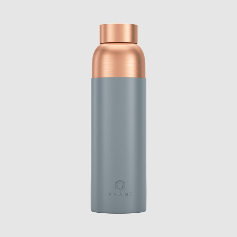 Paani Pure Copper Water Bottle 900ML Grey