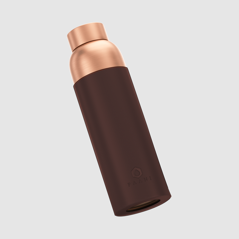 Paani Pure Copper Water Bottle 900ML Brown No