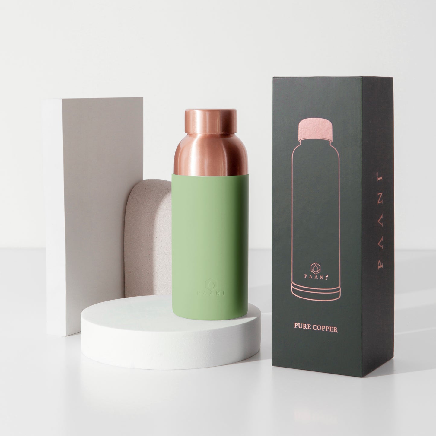 Paani Pure Copper Water Bottle 700ML Green No