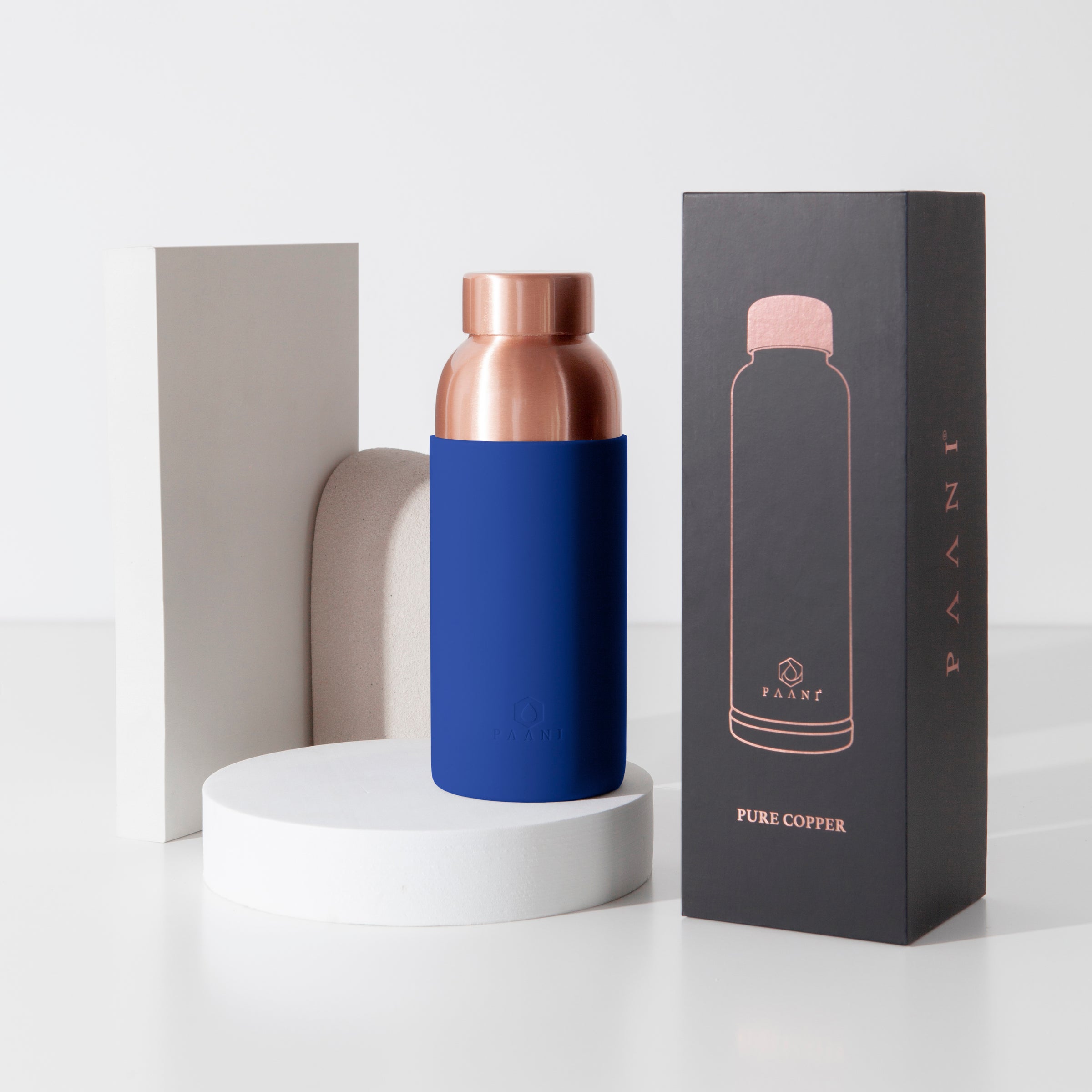 Paani Pure Copper Water Bottle 700ML Blue