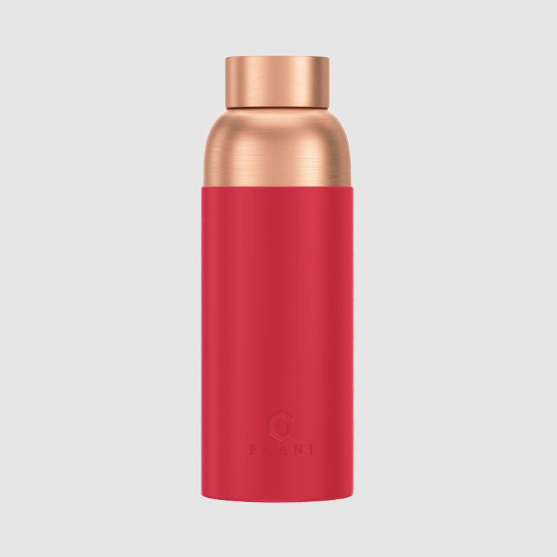 Paani Pure Copper Water Bottle 700ML Red No
