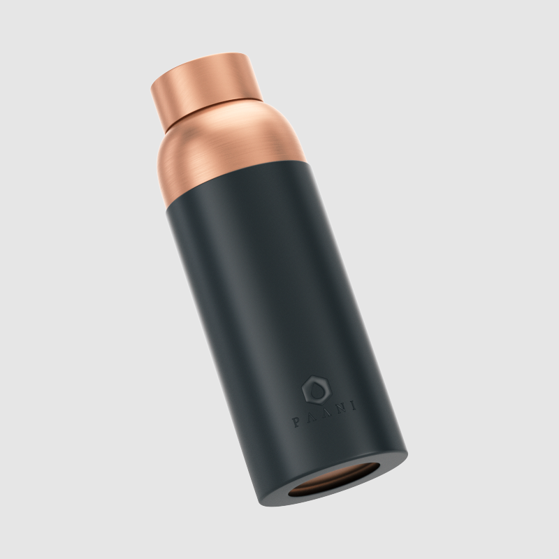 Paani Pure Copper Water Bottle 700ML Black