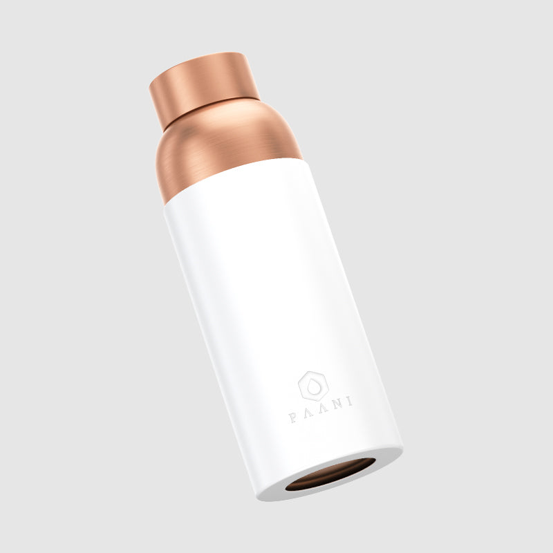 Paani Pure Copper Water Bottle 700ML White