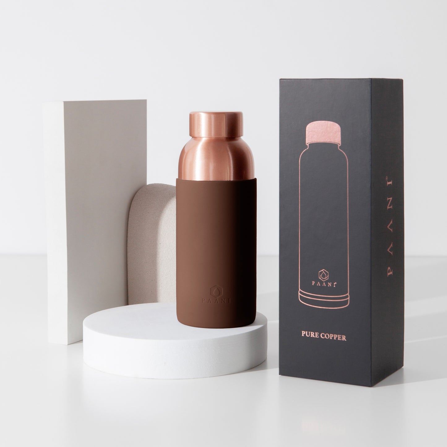Paani Pure Copper Water Bottle 700ML Brown No
