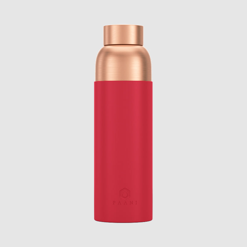 Paani Pure Copper Water Bottle 900ML Red No