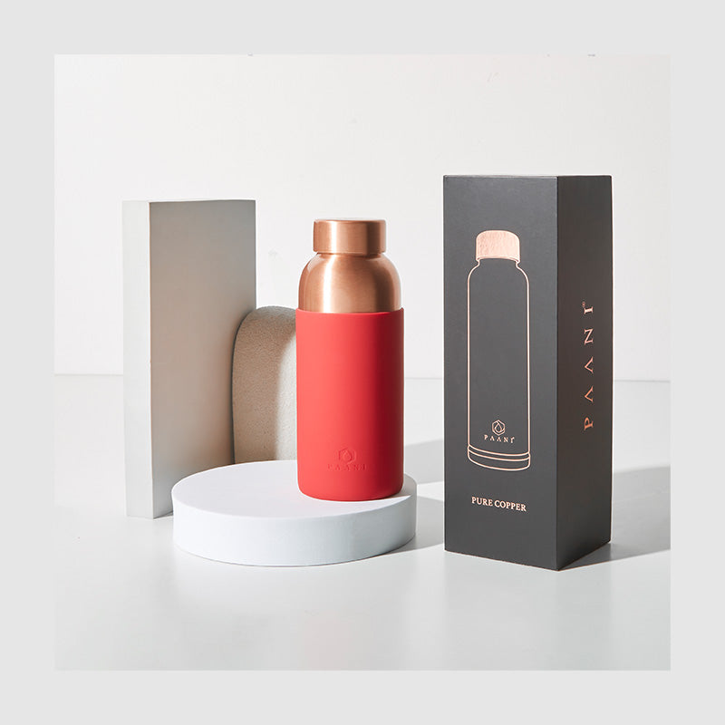 Paani Pure Copper Water Bottle 700ML Red No